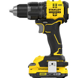 Tournevis perceuse à percussion Stanley Fatmax V20 18V (noir jaune, 2 piles et chargeur inclus, avec étui)