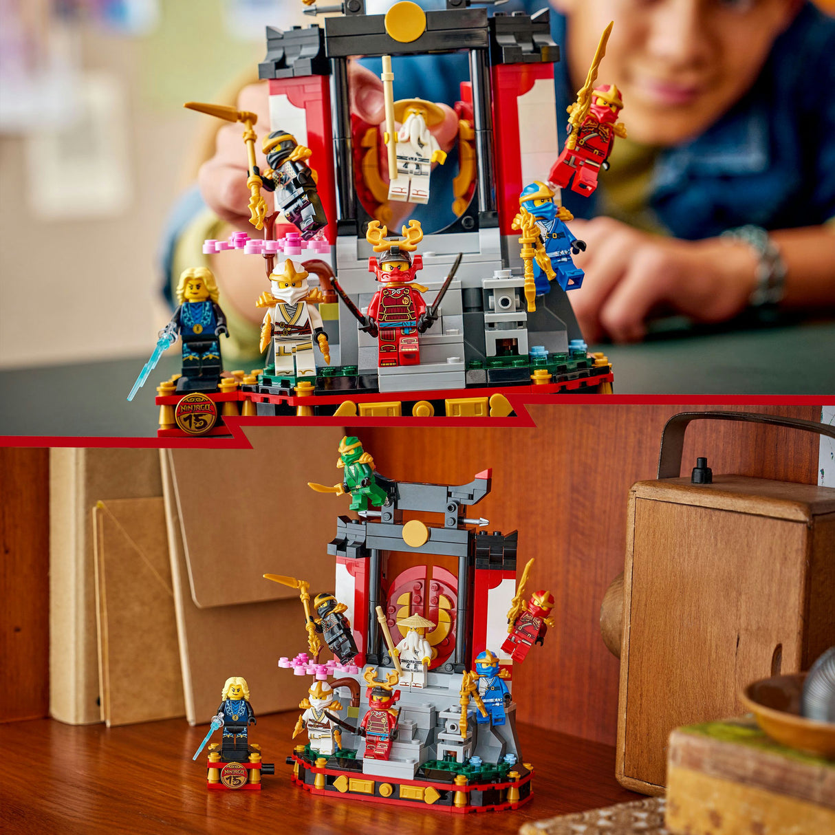 Lego Ninjago 71866 Présentoir 15e anniversaire avec personnages ninja