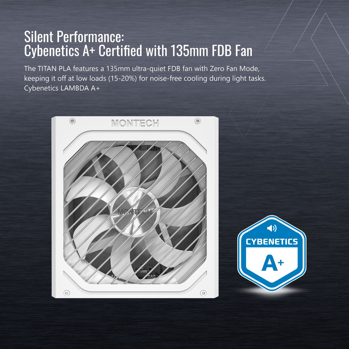 Alimentation modulaire Montech titan pla 1000 watts (blanc, 2x pcie)
