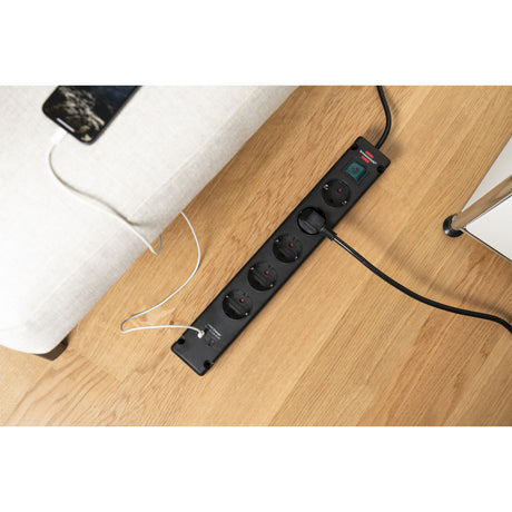 Brennerstuhl Bremounta multiprise avec 2 prises de charge USB C | 5 fois | noir | 3m h05vv-f 3g1.5 - 1150660415