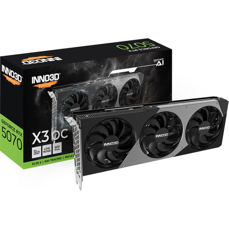 Carte graphique Inno3d geforce rtx 5070 x3 oc (dlss 4, 3x port d'affichage, 1x hdmi 2.1)