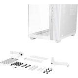 Soyez silencieux! boîtier tour midi light base 600 dx (blanc | 2x USB-A | 1x USB-C | RGB | verre trempé)