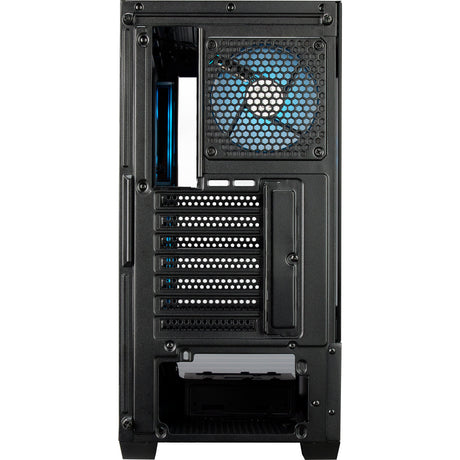 Boîtier tour midi en bois Cooler Master Elite 690 (couleur bois noir | 2x USB-A | 1x USB-C | RVB | verre trempé)