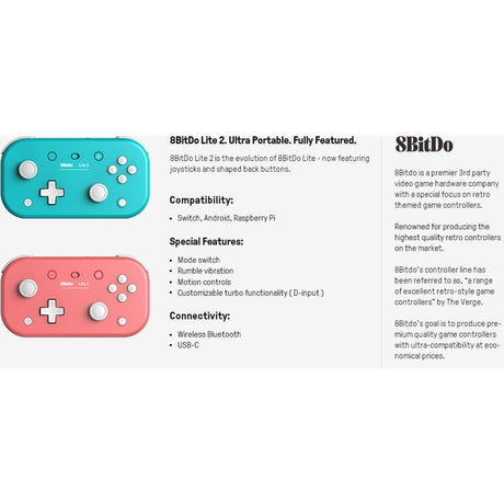 8bitdo 8bitdo lite 2 rose