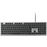 Kensington KB515 EQ USB-C Clavier filaire USB-A (gris, disposition internationale américaine (QWERTY), commutateurs à ciseaux, 100 %)