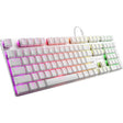 Clavier de jeu mécanique Sharkoon purewriter RVB (blanc, disposition américaine (qwerty), kailh choc low profile rouge, 100 %, LED RVB)