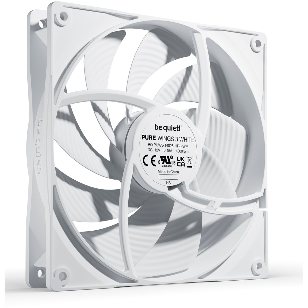 Soyez silencieux! Pure 3 140 mm PWM blanc à grande vitesse
