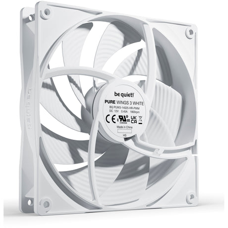 Soyez silencieux! Ventilateur de boîtier haute vitesse Pure Wings 3 PWM (blanc, 140 x 140 x 25 mm)
