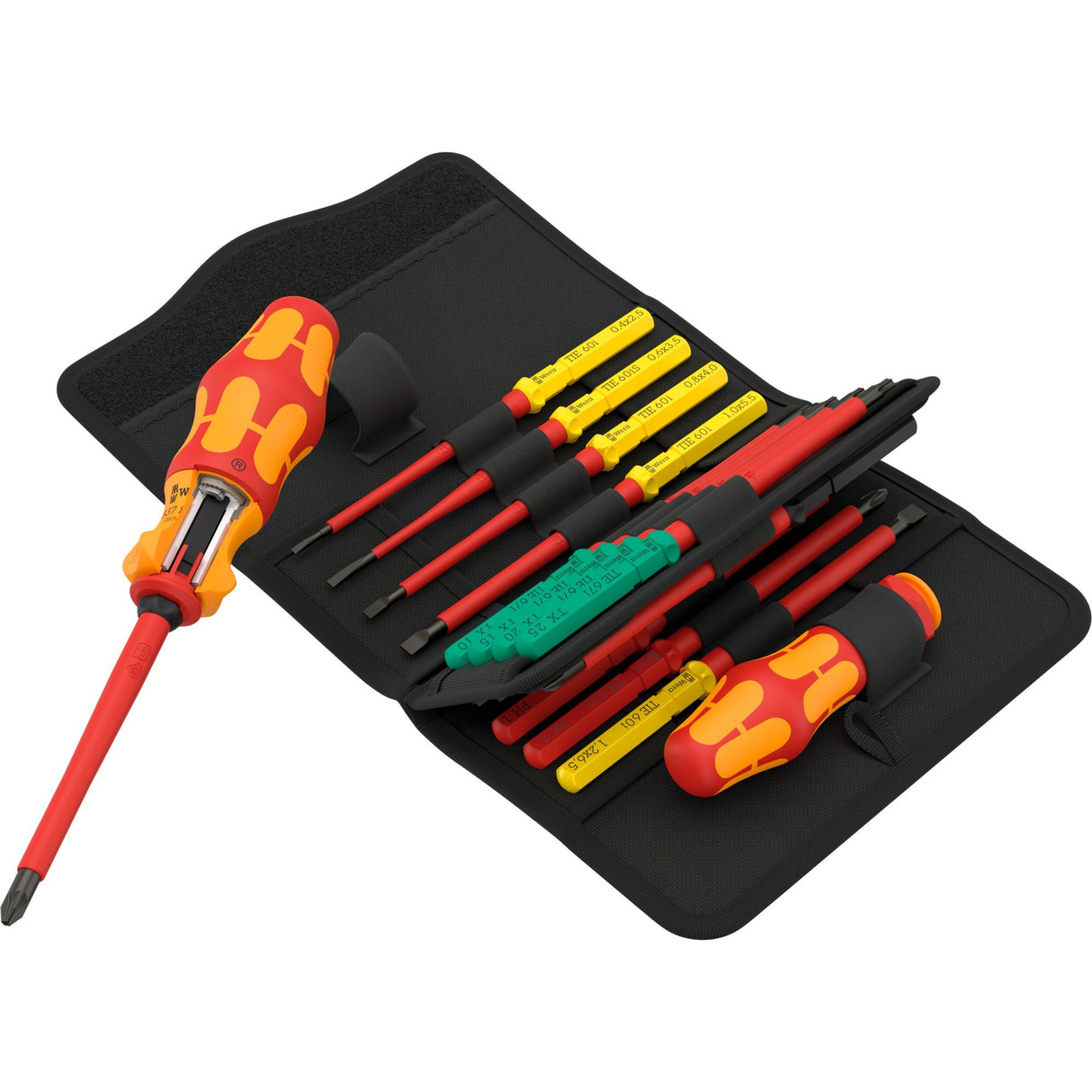 Wera jeu de tournevis vde 17 pièces tête Phillips, plat, pozidriv, torx
