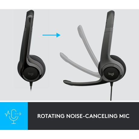 Casque logitec h390 usb noir