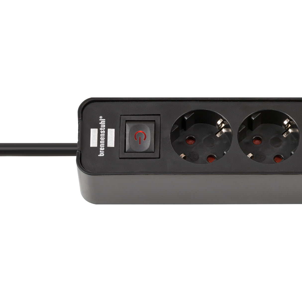 Multiprise ecolor Brennerstuhl avec 2 prises de charge USB-C | 4 prises | noir | 1,5m h05vv-f 3g1,5 - 1153240106