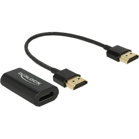 Delock Adaptateur HDMI A (femelle) > VGA (femelle) (noir, 0,15 mètres)
