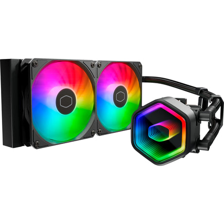 Cooler master masterliquid 240 core ii argb refroidissement par eau (noir, connecteur de ventilateur PWM à 4 broches)