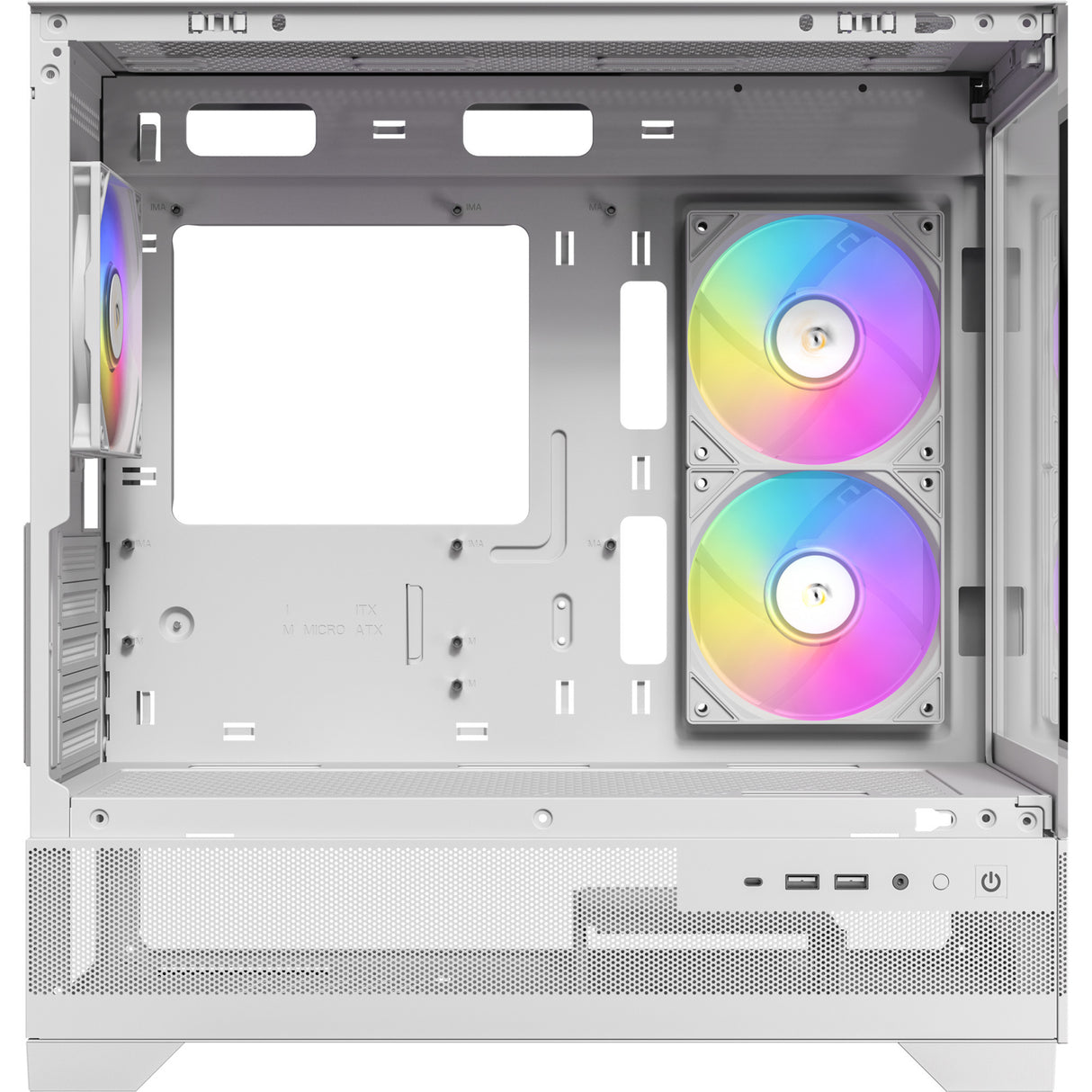 Boîtier mini tour Antec cx500m argb (blanc | 2x USB-A | 1x USB-C | verre trempé)