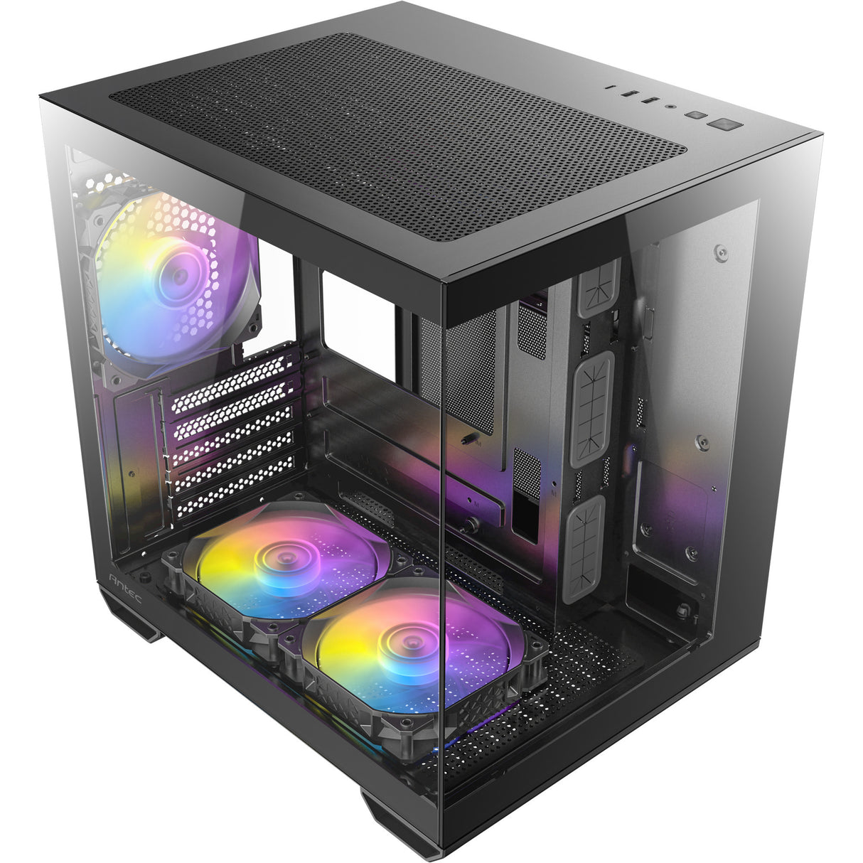 Boîtier mini tour Antec cx60m argb (noir | 3x usb-a | rgb | verre trempé)