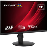 Moniteur ergonomique Viewsonic VA2408-HDJ 23,8 (noir (mat), 1x HDMI, 1x port d'affichage, VGA, 100 Hz)