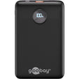Goobay banque d'alimentation compacte 10 000 mah (noir, 10 ah, 1x USB-A, 1x USB-C, Power Delivery, charge rapide)