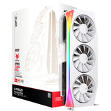 Carte graphique XFX Radeon RX 9070 XT OC Mercury RGB (blanc, RDNA4, GDDR6, 3x Display Port, 1x HDMI 2.1)