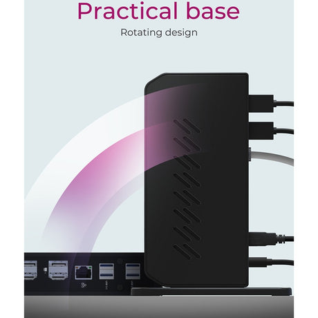 Station d'accueil Icy box ib-dk2252ac (noir, USB-A, HDMI, port d'affichage)