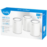 Cudy ax1800 gigabit mesh wi-fi 6 system (paquet de 3) routeur maillé (blanc)