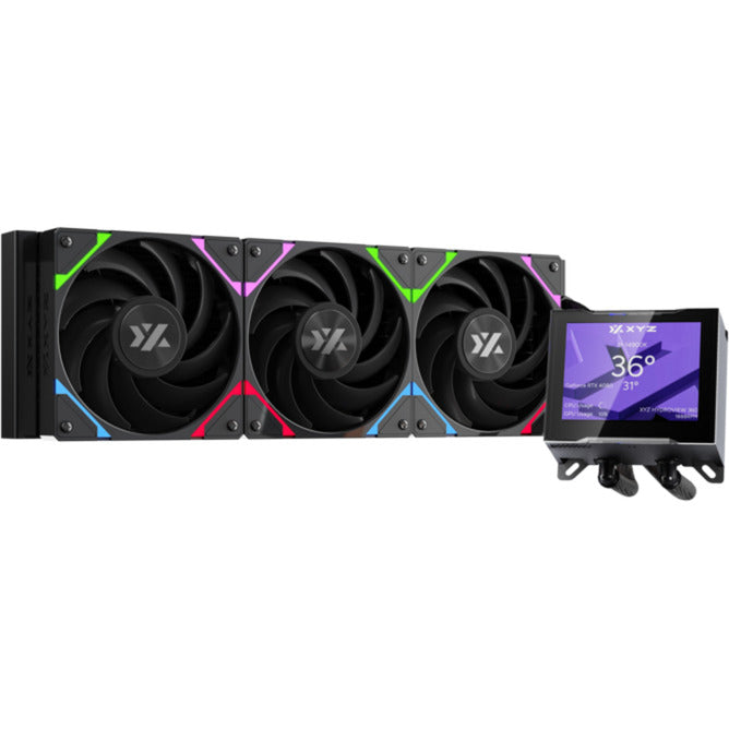 Xyz pc gear hydroview aio 360 refroidissement par eau (noir, argb, pwm)