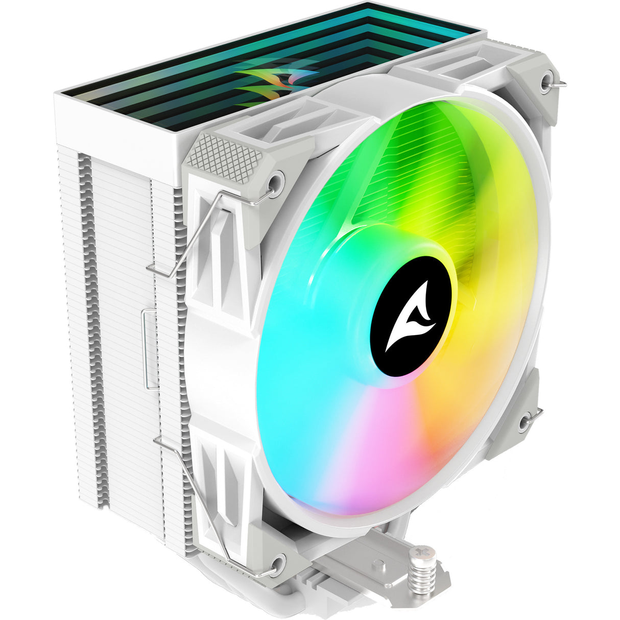 Refroidisseur de processeur Sharkoon a50 RVB (blanc, connecteur de ventilateur PWM à 4 broches)
