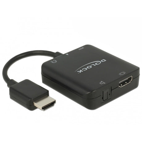 Delock Adaptateur compact d'extracteur audio HDMI (noir, 0,3 mètre, 4k 60hz)
