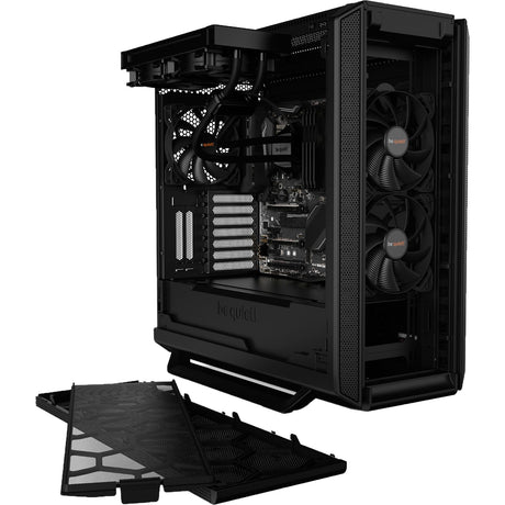 Soyez silencieux! Silent base 802 boîtier tour midi avec fenêtre (noir | 2x USB-A | 1x USB-C | fenêtre)