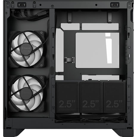 Fractal design pop 2 vision rgb boîtier tour midi (noir | 1x usb-a | 1x usb-c | rgb | verre trempé)