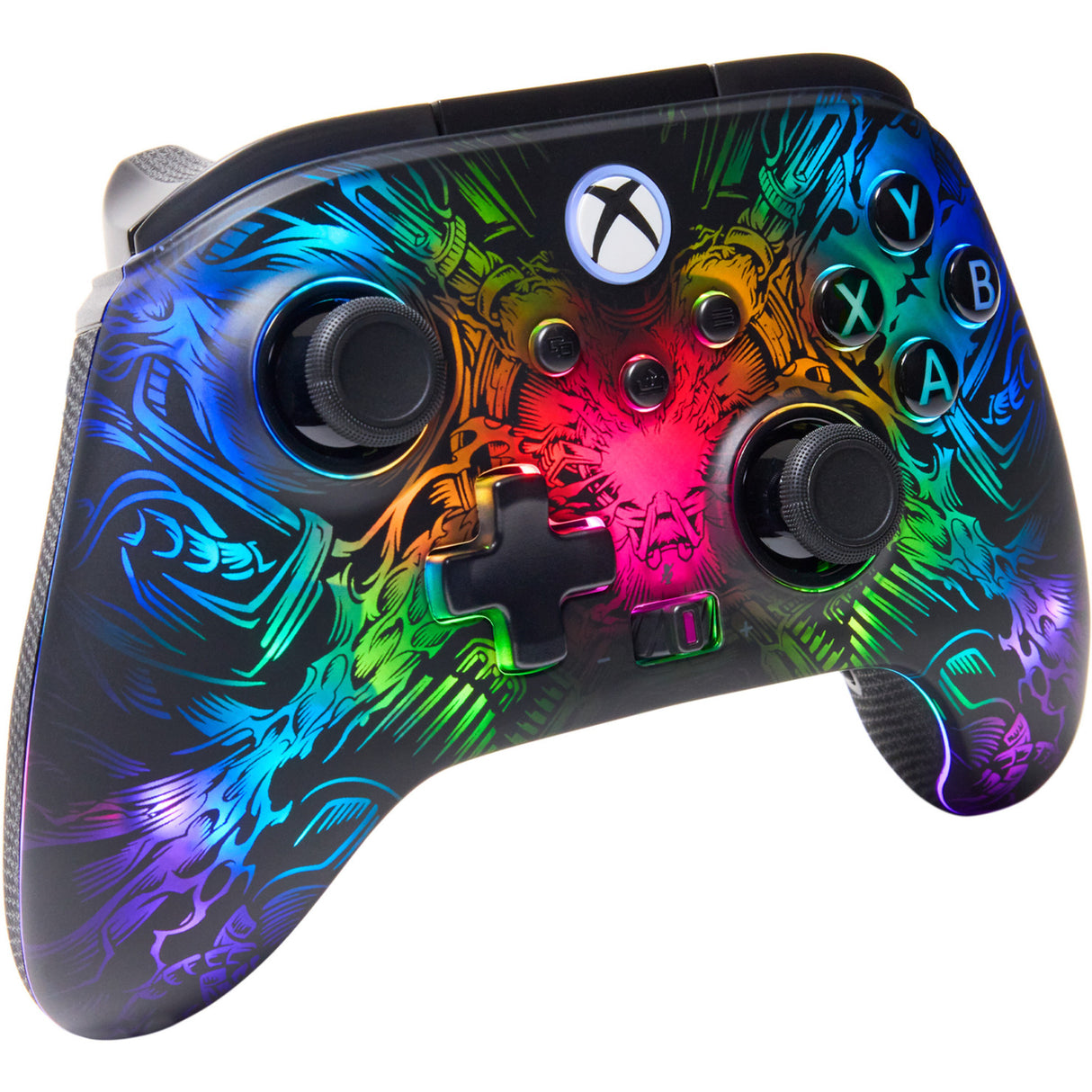 Manette sans fil Powera Fusion Pro pour Xbox Series X|S avec Lumectra (noir, RVB, Xbox Series X|S, Xbox One, PC)