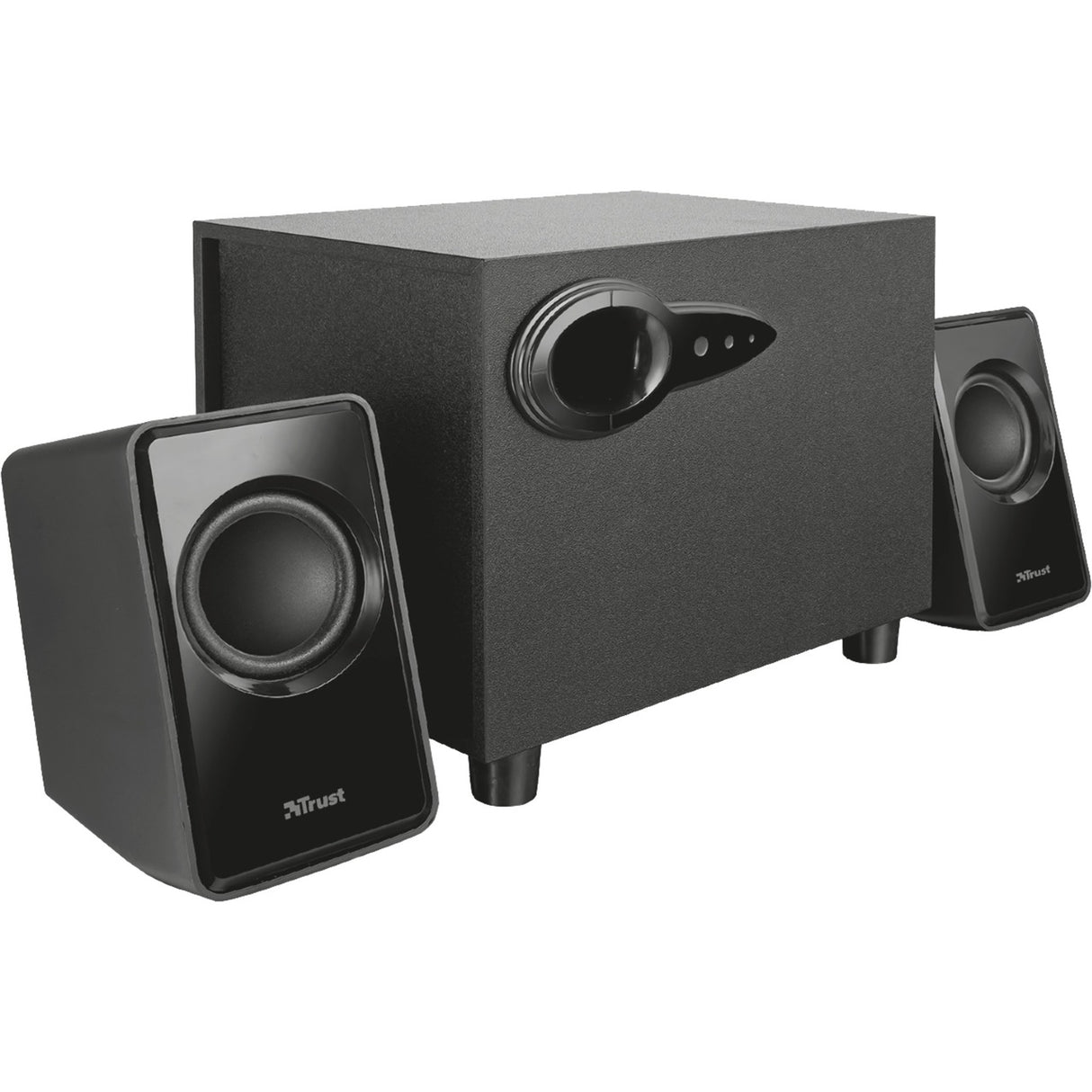 Trust avora 2.1 ensemble de haut-parleurs subwoofer haut-parleur PC (noir, 20442)