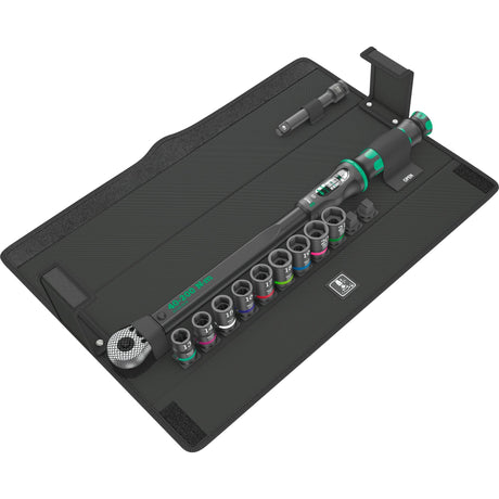 Wera click-torque c 3 set 2, 1 2 clés dynamométriques (noir vert, 11 pièces, avec cliquet réversible)