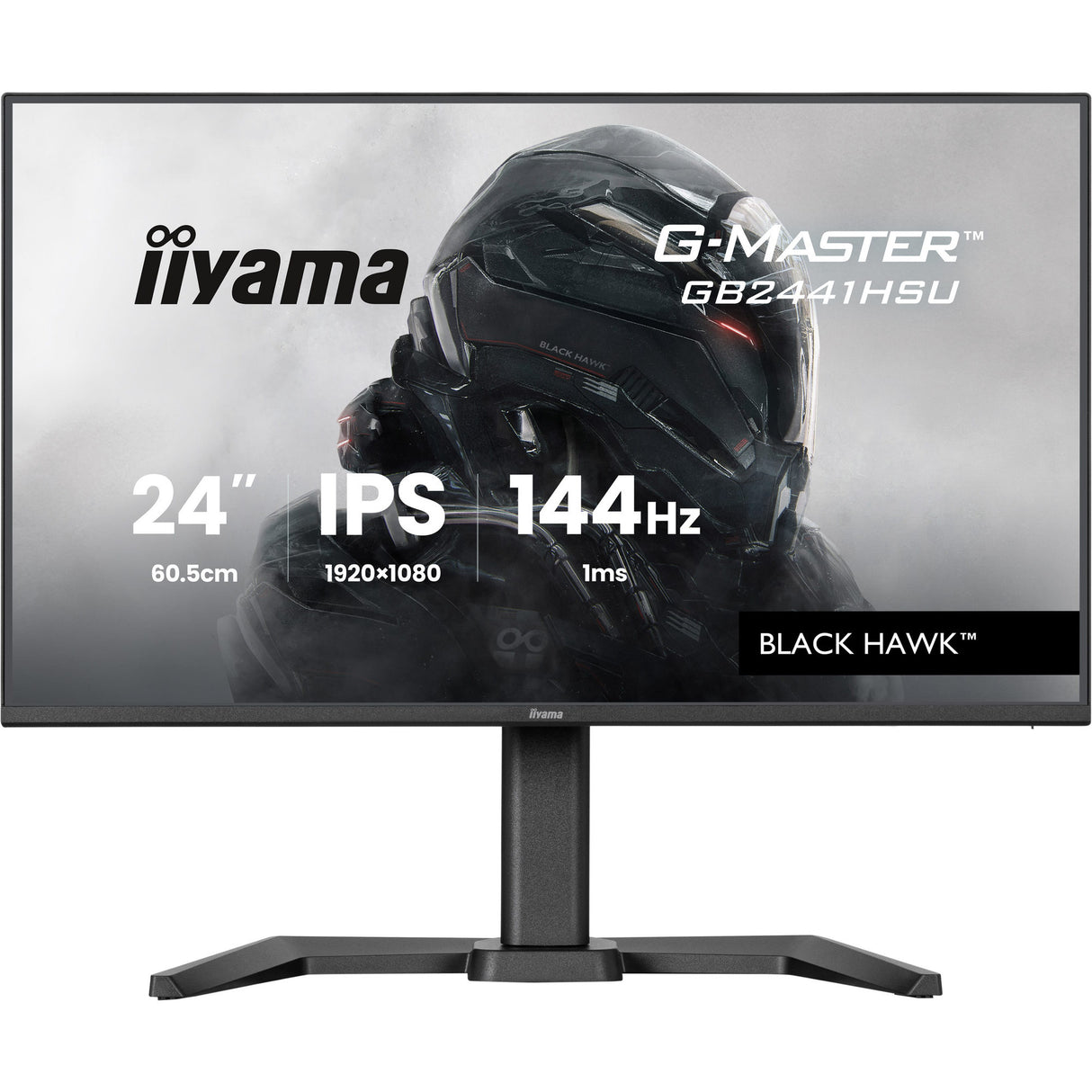Moniteur de jeu Iiyama G-Master Black Hawk GB2441HSU-B1 23,8 (noir, HDMI, DisplayPort, 2x USB-A, USB-B, 144 Hz)