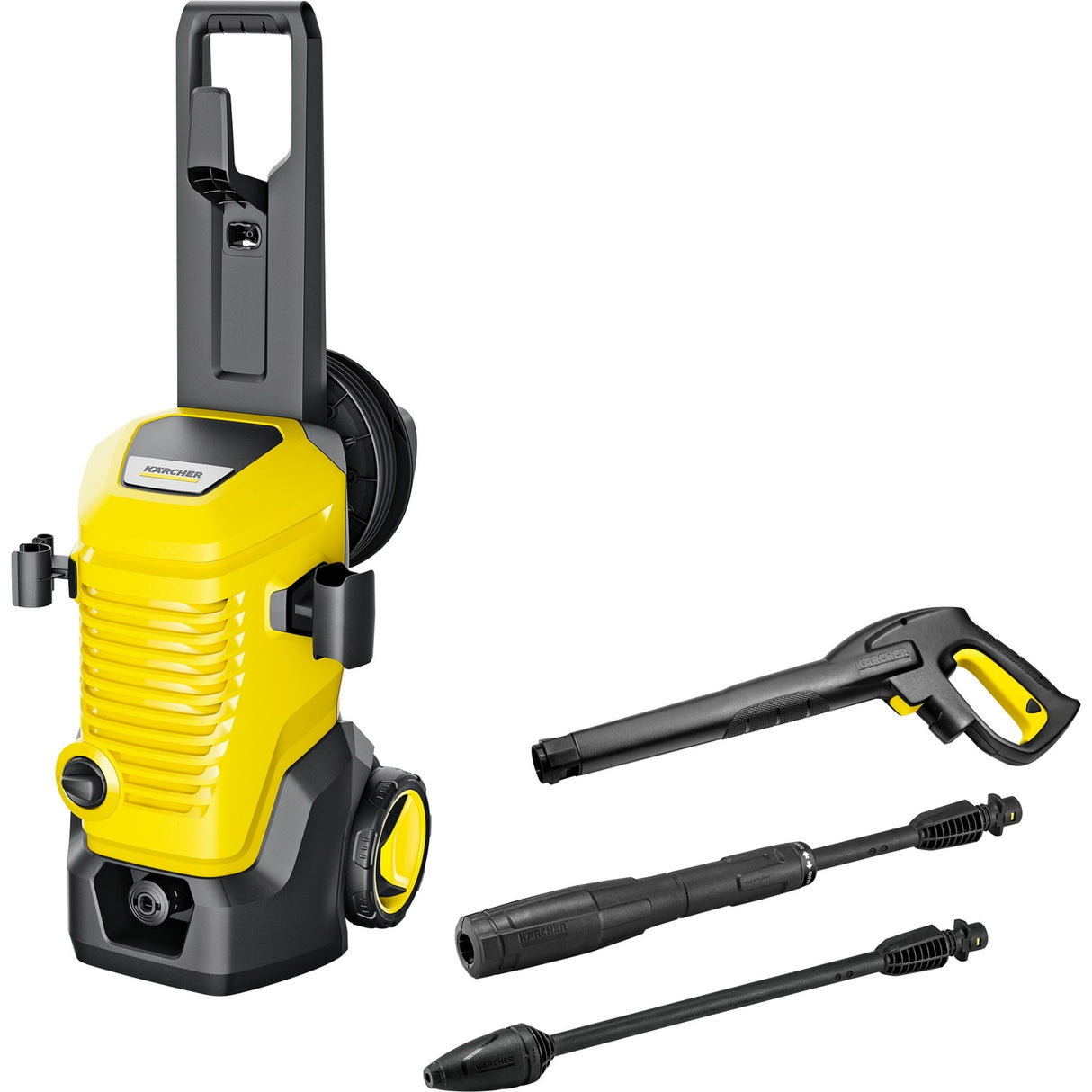 Nettoyeur haute pression Kärcher k 5 wcm premium (jaune noir, avec nettoyeur haute pression et enrouleur de tuyau)