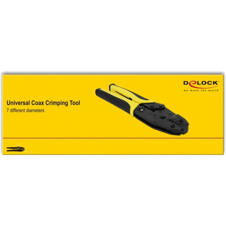Delock pince à sertir coaxiale universelle (noir jaune, 7 diamètres)
