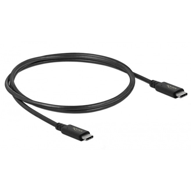 Delock Câble coaxial coaxial USB4 40 Gbit/s (noir, 0,8 mètre)
