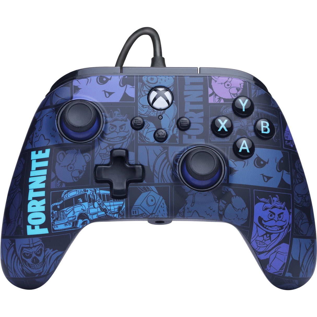 Manette Powera Advantage avec câble pour Xbox Series X|s - Fortnite : Victory Royale (bleu foncé, Xbox Series X|s, Xbox One, PC)