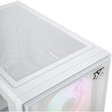 Boîtier tour midi Xyz pc gear atom (blanc | 2x USB-A | 1x USB-C | verre trempé)