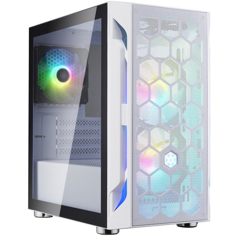 Silverstone fara h1m pro boîtier tour midi (blanc | 3x USB-A | RVB | fenêtre)