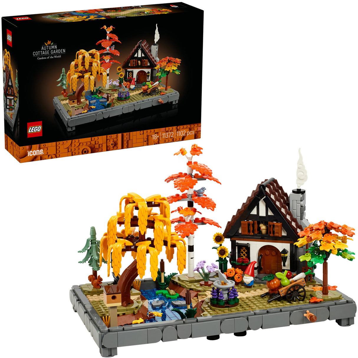 Lego icônes 11372 jardin d'automne avec chalet