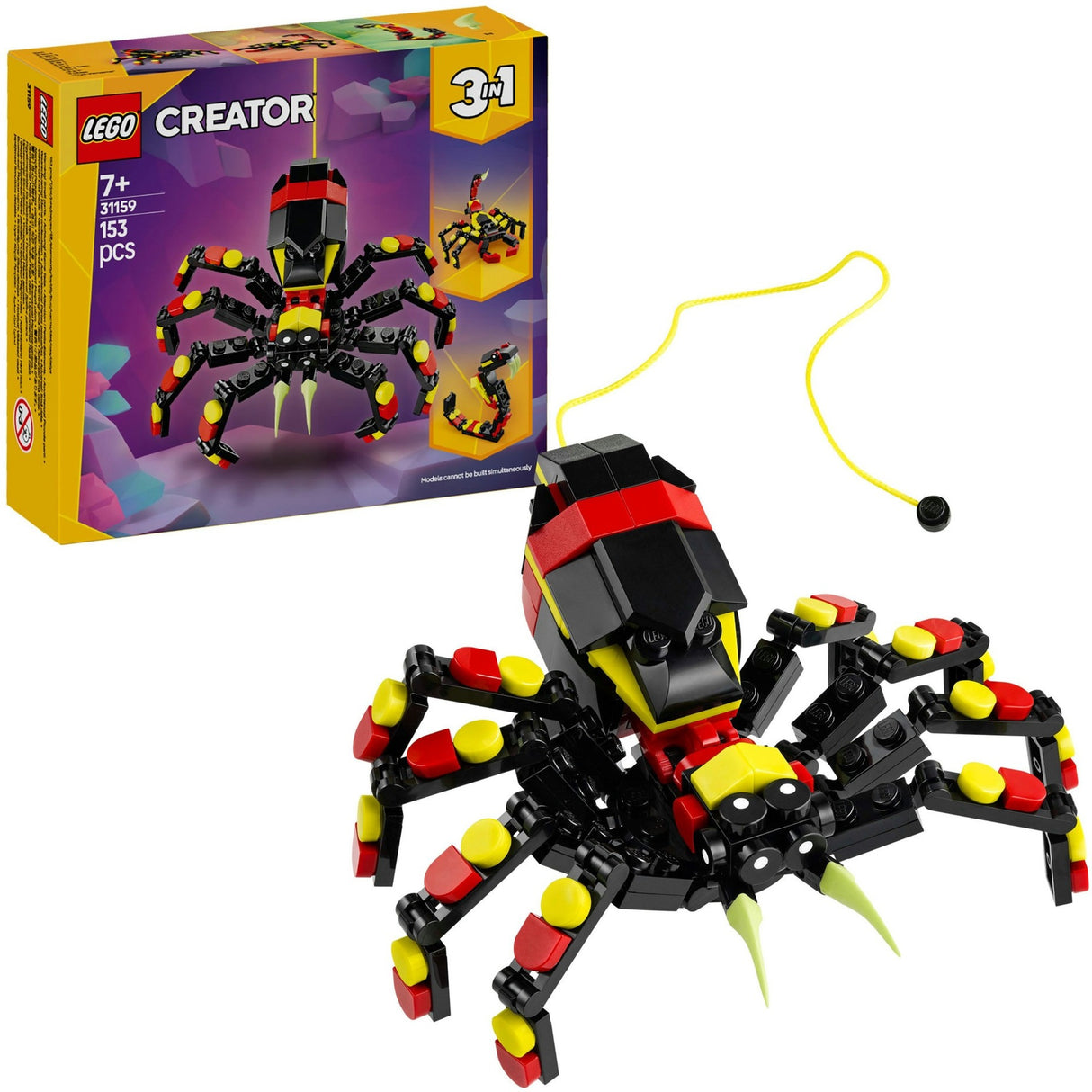 Lego Creator 3en1 Animaux sauvages : araignée passionnante - 31159