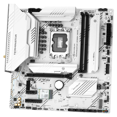 Carte mère Maxsun MS-Terminator B760M GKD5 Ice Socket 1700 (noir, RAID, 2,5 Go-LAN, son, µATX)