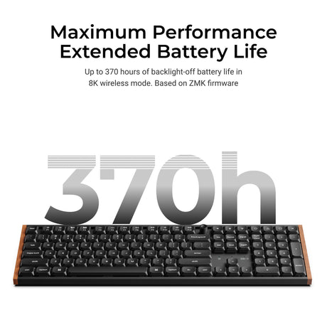 Keychron k5 ultra 8k wireless custom mechanical keyboard (zwart, us lay-out (qwerty), milk pom banana, 100%, rgb leds, lsa double-shot pbt, usb-c | 2.4 ghz | bluetooth 5.2)