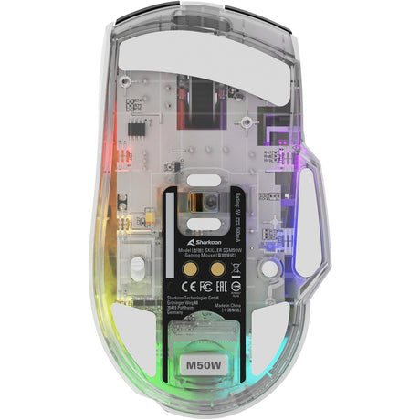 Souris de jeu Sharkoon Skiller sgm50w (blanc, 400 - 6400 dpi, LED RVB)
