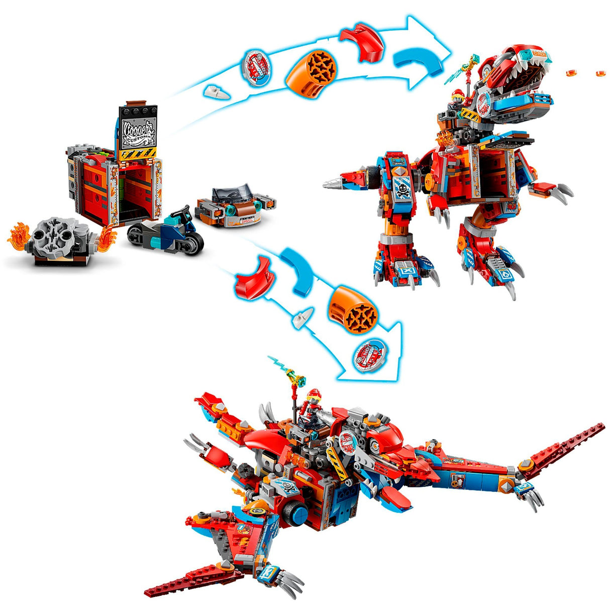 Lego dreamzzz 71484 coopers robot dinosaure c. Rex