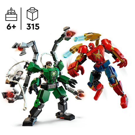Lego Marvel Mecha Duel : Spider-Man contre les super-héros Docock - kit de construction pour enfants - 76338