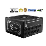 Alimentation modulaire Msi mag a1250gl pcie5 1250 watts (noir, 1x 12v-2x6, 4x pcie)