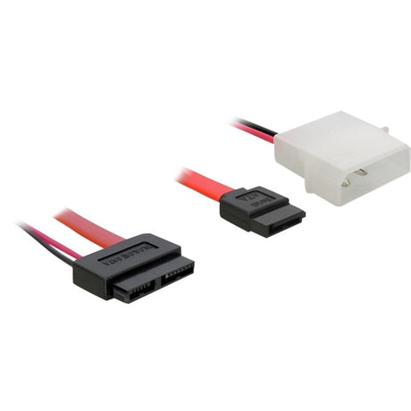 Delock adaptateur de câble tout-en-un sata slimline (rouge noir, 84390)