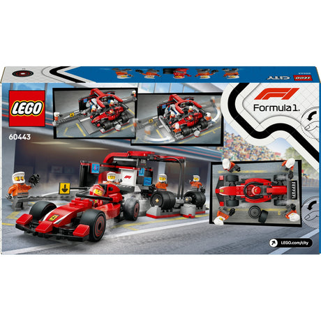 Lego 60443 City Arrêt au stand F1 et équipe au stand avec Ferrari