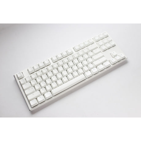 Clavier mécanique Ducky One 3 Classic Pure White Tkl RVB (blanc, disposition américaine (QWERTY), Cherry MX Speed Silver, 80 % (TKL), LED RVB, PBT double-shot, remplaçable à chaud, mécanique charlatan)